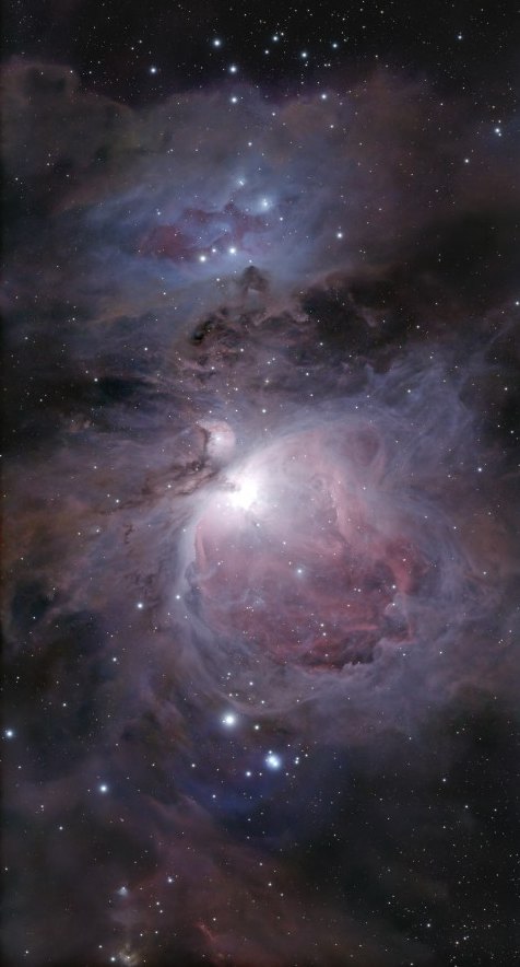 M 42 after Faint nebulosity: the diffuse outer clouds are visible
